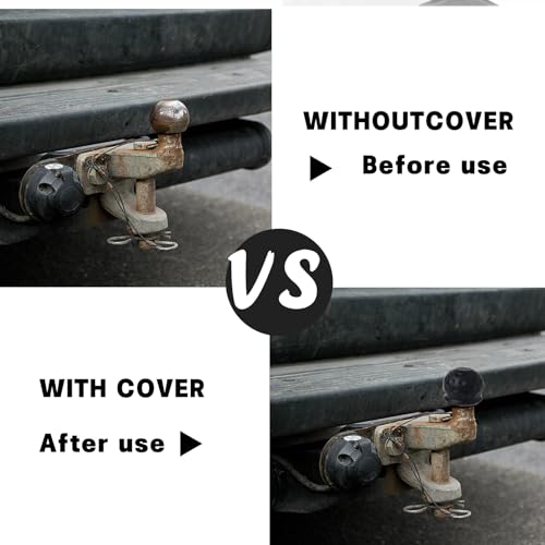 Verpakking van 2 trekhaak, Hood, Towbar, Beschermkap, 62 x 60 mm, Zwart, Grappig, Plastic 4