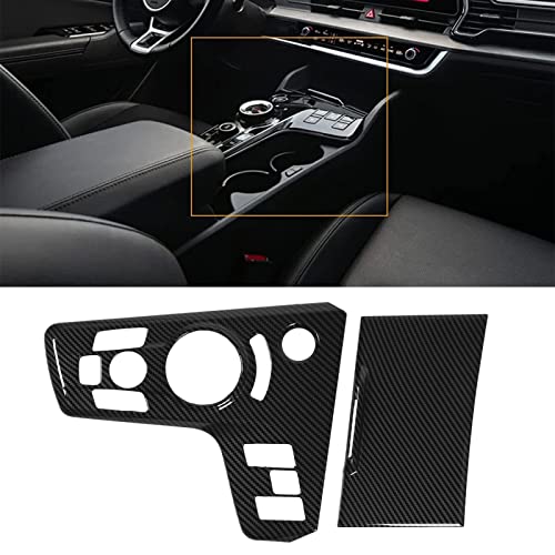 Carbon Fiber Center Console Gear Shift Panel Trim Cover, Cup houder Frame Shift Knob Cover Sticker Interieur decoratie Kit voor Sportage SUV 2022+