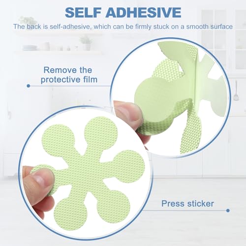 12 stuks Non Slip Bad Stickers, Non-Slip Douche Stickers met Scraper Badkamer Douche Vloer Stickers Snowflake Shape Leuke Treads Badkuipen, Paars 4