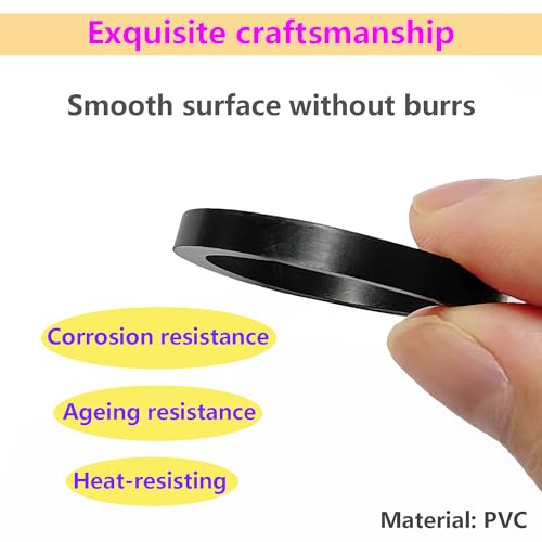 Verpakking van 4 zegels, rubberen ringen voor overloopslangen en overloopslangen (ASIN B07CXL7HDN, B09YHLCSVS), OD 38mm, ID 30mm 4