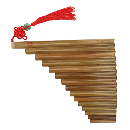 Pan Pipes, Pan Fluit Natuurlijke Bamboe met reinigingsgereedschap om te spelen voor beginners(Rechtse hand) Het spelen van muziekinstrumenten 4