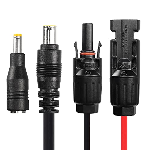 Zonne-energie-uitbreidingskabel, 10 voet, 12 AWG Solar Plug to 14AWG DC 7909 Power Cable for Solar Panel, Portable Solar Generator and other Devices with 8mm Jacks (10FT DC7909)
