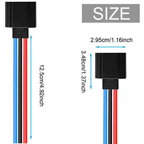 9008 H13 koplamp stopcontact kabelboom, 3 stuks vrouwelijke adapter koplamp LED koplamp plug vervanging vrouwelijke stopcontacten voor H13LL koplampen lampen 4