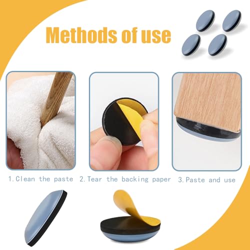 24st Sliders, Zelfklevende meubels Sliders Pads PTFE Teflon Apparaat schuifregelaars Zelfklevende meubels Sliders Keukenapparaat Schuifstukken voor luchtfriteuse 4