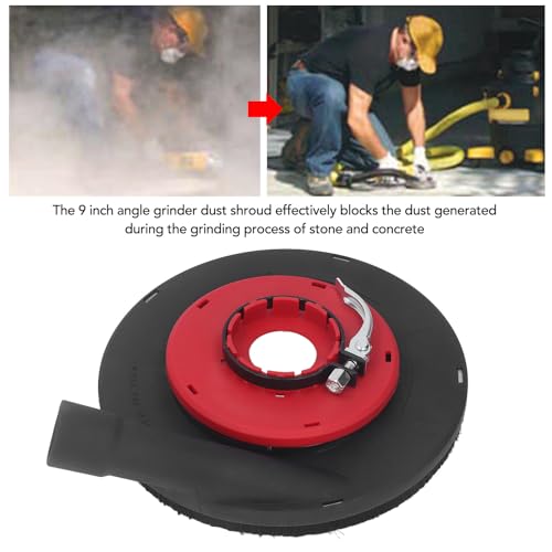 9 Inch Hoek Grinder stofhoes voor 230mm slijpwiel rood zwart PA6 Hoek Grinder oppervlak Grinding stofhoes 4