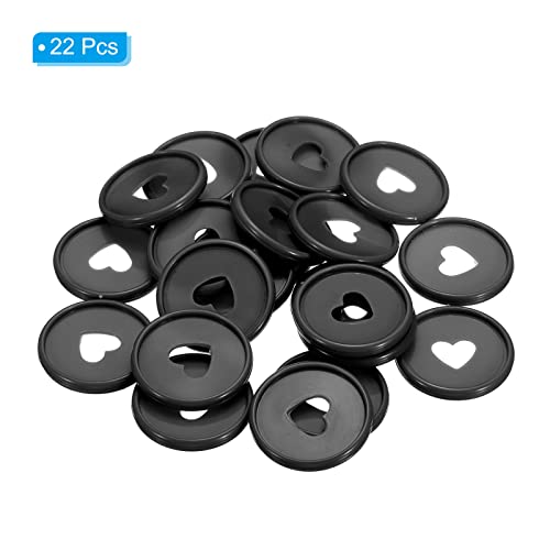 35mm Plastic Book Binding Discs 22Stuks Schijf Bonded Extension Discs Hart Binder Ringen voor DIY Notebook Planner Zwart 3