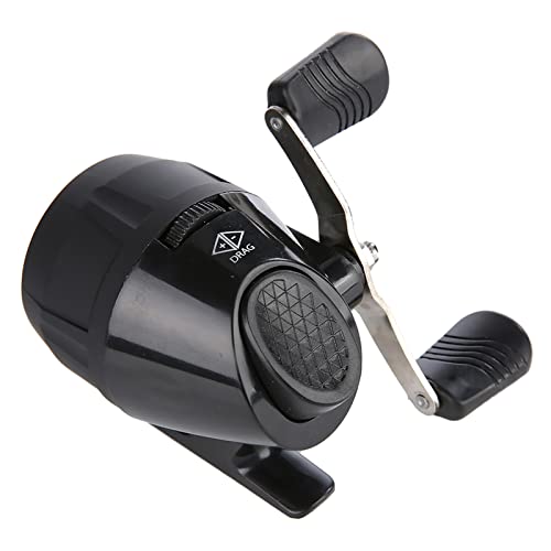 Lichtgewicht, Portable Spincast Vissen Reel en Slingshot, Metal Rocker Arm, Outdoor Shooting Harpoon Dart Reel - Ideaal voor beginners en visserijliefhebbers - Blauw (zwart) 4