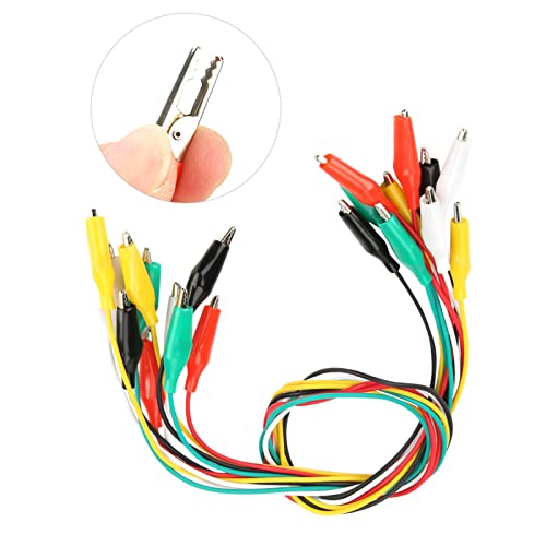 10st 50cm Gekleurde krokodil Clip Nummer 35mm Dubbele Sided Kabel voor Multimeter Meting Kabel Siliconen Kabel