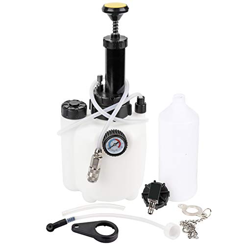 Handmatig koppelingsvloeistof, remvloeistofluchtventilatie Kit, Liquid Air Vent Kit met 3L handdrukpomp, opnieuw vullen Tank 1L Extractor Fles, Hoofdcilinder Adapter Caps, Compatibel