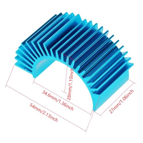 Zee 1PCS Radiator Motor Heat Sink Auto Accessoires voor RC Car Modellen 380/385/390/395 (Blauw)
