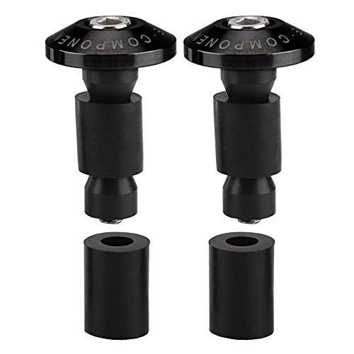 Handlebar End Cap, 22mm 7/8" Motorfiets handvat Bar End Slider Plug Caps voor Racing ATV Offroad (Zwart)