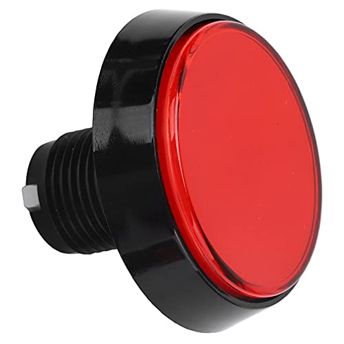 Drukknop Push Knop Abs 60mm Grote ronde platte knop met 3 voet LED-lichtschakelaar voor spelconsole met Kraanmachine (rood + LED + Tripod-schakelaar) 5