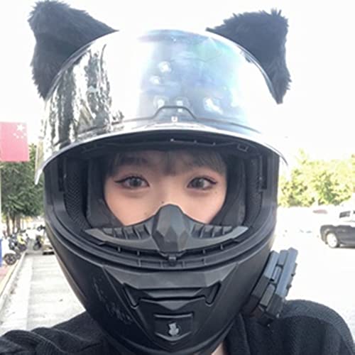 Helmoor voor motorhelm, skihelm, pluche kattenoren, leuke helmaccessoires, oor voor fietshelm, motorhelm, snowboardhelm, oren, katten (zonder helm) - 2 stuks 4