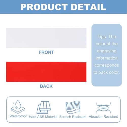 10"x2" Blanco Naamplaten, 20st Aangepaste Gegraveerde Naam Tags Rechthoekige Laser Graveren Blanken voor Gepersonaliseerde Naam Tags, Kantoordeur, DIY 3