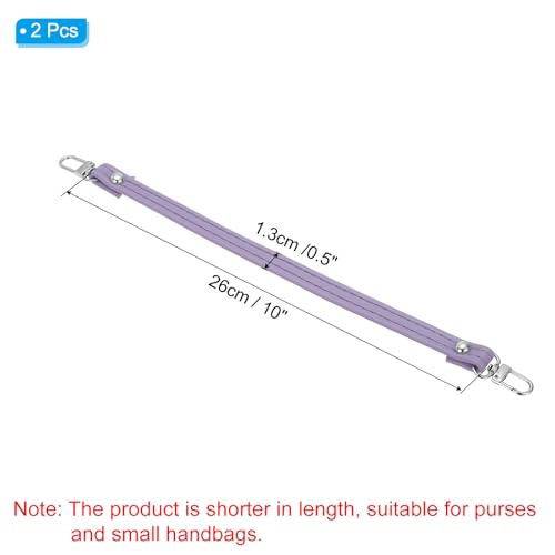 Leren portemonnee handvat riem, 2 stuks 10 Inch Leren portemonnee riem vervanging DIY Vrouwen Clutch Bag handtas Bovenste handgreep Riem Reparatie Accessoires Paars