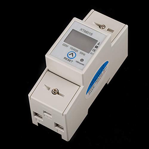 Fafeicy XTM015 DIN rail elektrische meter, 220V 10 (40) Een digitale 1-fase 2-draads 2P DIN rail elektrische meter, voor het meten van actief energieverbruik, nauwkeurigheid klasse 1 3