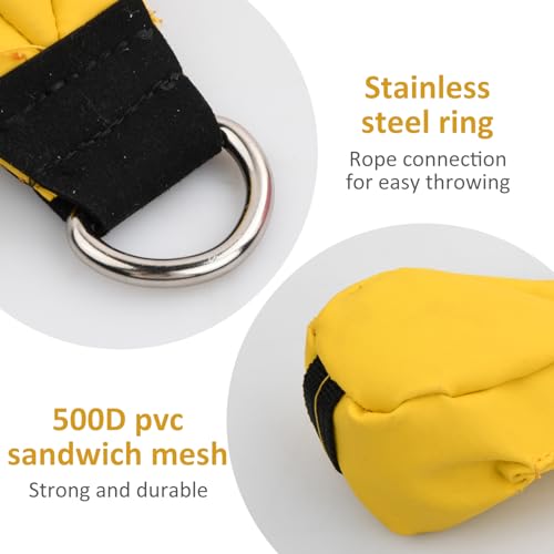 1 Piece Throwing Bag, Garland Bag, Klimboom touw Gooi, Gewicht Bag, Klimzak Klimmen voor Arboristen, Boom Klimmen, Wandelen, Camping (Blauw, Geel), Geel, wandelrugzak 3