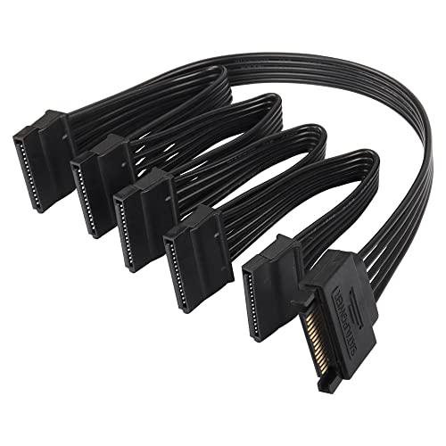 15 Pin SATA Power Splitter Adapter Cable 15 Pin SATA 1 tot 5 SATA seriële koord voor HDD, SSD, optische schijven
