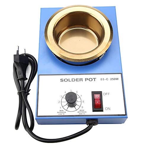 Soldeerpot, 220V 100mm Soldeerpot Desoldeerbad met 800g 1200g Capaciteit voor lassen en soldeerbad (EU-plug)(250W)