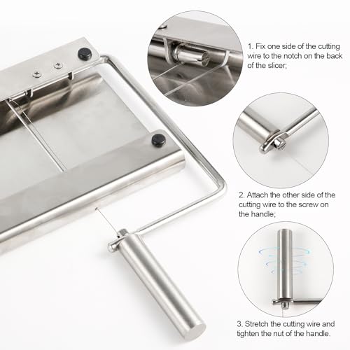 10 st. Piece Cheese Snijdraad, 14cm Vervangdraad voor Kaassnipperkaas Snijdraad voor het snijden van Zachte Kaas, Pates 5