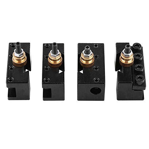 Mini draaibank en houder set, aluminiumlegering snelwissel mini draaibank gereedschap paal en houder kit voor vele soorten mini draaibanken/mini draaibank/vlak/snij-/boren/boren/boren/saai 5