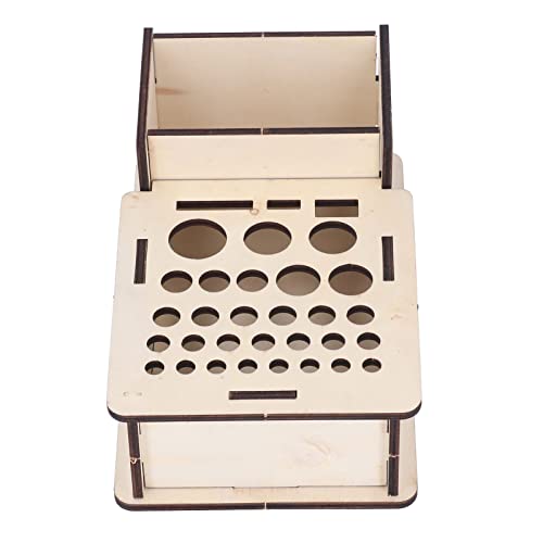 Opslagdoos voor leergereedschappen, Opbergdoos voor leergereedschappen, Opbergdoos voor leermiddelen Lederen Craft Rack Stand Punch Tool Organisator voor DIY, Houten Bord 5