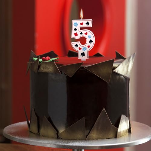 Casino thema verjaardag Kaars, Candle Poker Dice als cake decoratie gokken thema verjaardag feest decoratie partij leveringen voor Las Vegas (nummer 5) 4