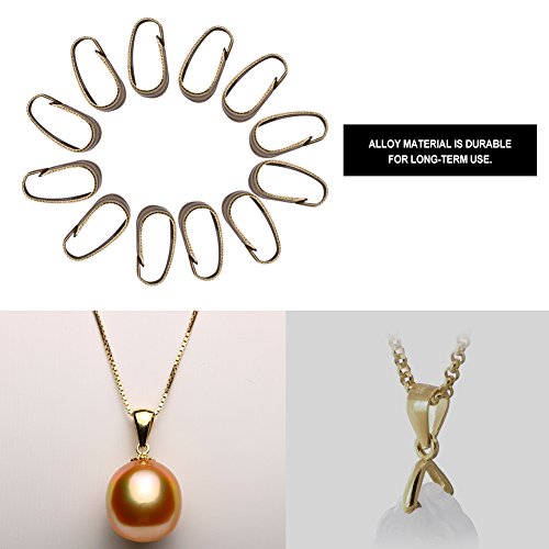 Hanger Clasps, 300Pcs/Bag sieraden het maken van klemmen haken Set hanger Connector Knijp Clips Clasps Snap sieraden bevindingen Legering Bail voor DIY Craft sieraden armband(Bronzen) 4