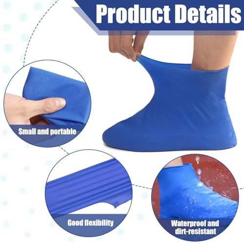 Schoenhoes, waterdicht, 3 Pairs Silicone Overschoenen, Non-Slip Herbruikbaar voor Outdoor, Regen, Snow, Muddy Road, EU Shoe Size (38-46) 3