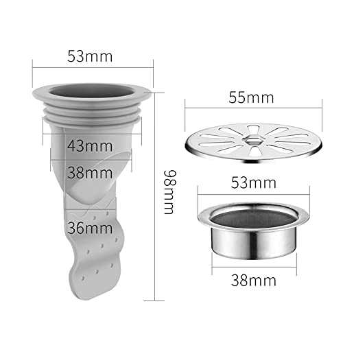 Steel Ring Douche Vloer Drain Backflow Preventie Siliconen Deodorant Pipe Filter One Way Drain Ventielrioolkern 4