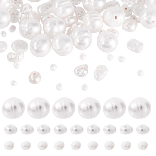 50 st Nuggets Natural Pearl Shell Kralen 4-11mm Creamy White Zoetwater Parel Kralen voor DIY Crafts ketting armband sieraden maken