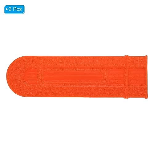 Kettingzaag Kettinghoes, 35 cm Set van 2 kettingzaag Rod Beschermhoes, Plastic Kettingzaag, Schedelhoes voor Tuinkettingzaag, Oranje 3