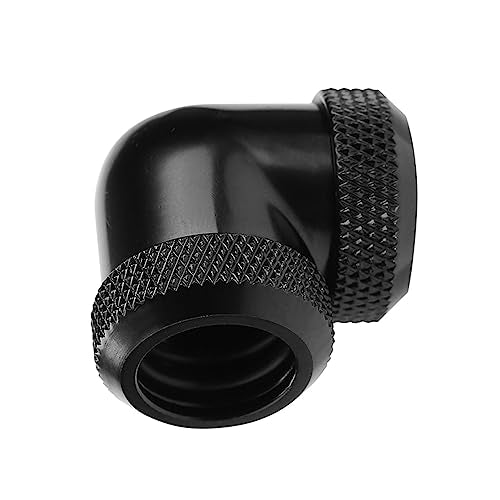 16mm Diameter, DIY 90 Degree Arc, Double Tube, Stijve Pipe Connector voor vloeibaar water, Koelslang voor PETG slangen, met silicone Seal voor (zwart) 3