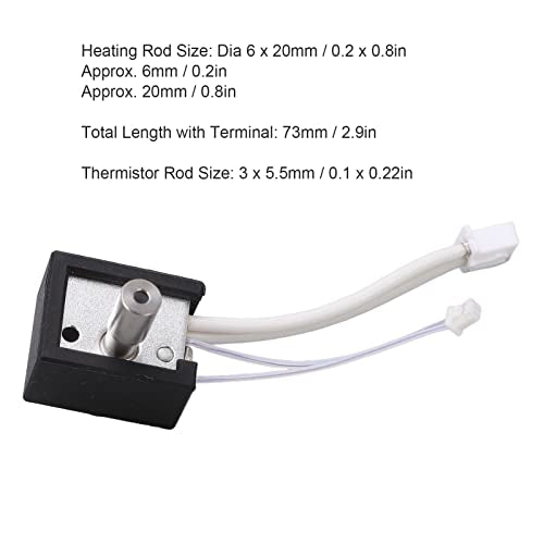 Extruder Heater Block Kit Aluminium 3D Printer Onderdelen 260°C 3D Printer Accessoires met Thermistor voor Ender 3 S1 3