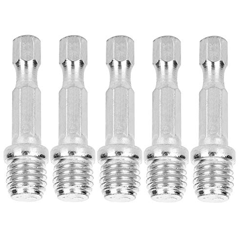 5Pcs Drill Connection Rod Adapter Elektrische Boorschroef Schijf Conversie Stick M10 voor het polijsten Pads en Boor Bits