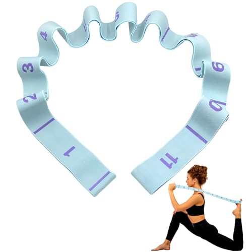 Yoga Stretch Band, Yoga Set, Stretch Band met 11 Loops, Yoga Stretch Band, Highly Elastische Gymnastiek Band, Fitness Bands, Yoga Stretch, Yoga Stretch Band, voor Pilates, Gymnastiek, Effective Stretch