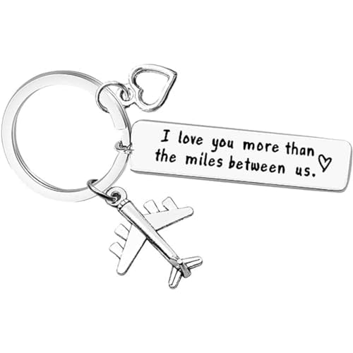 Paar Cadeau sleutelhanger, Lange afstand relatie Cadeau sleutelhanger voor vriendin, Ik hou van je sleutelhanger voor geliefden, Verjaardag Cadeau