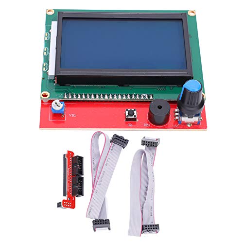 12864 LCD Configuratiescherm, Display Card, Intelligent Display Module, Controller voor 3D-printers met lijnen, Pack van 2