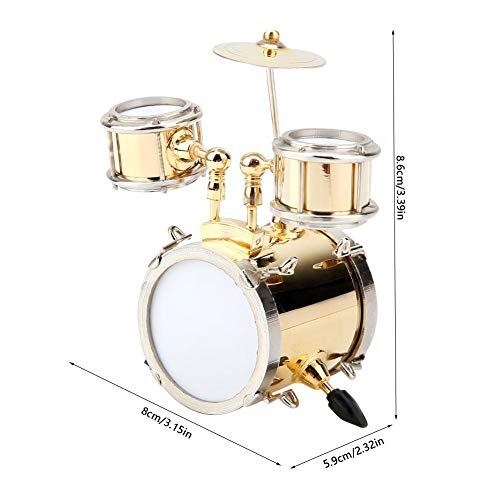 Miniature Réplique pour Instrument de Musique Batteur d'Ornement Modèle de Décoration à 3 tambours pour Enfants 4