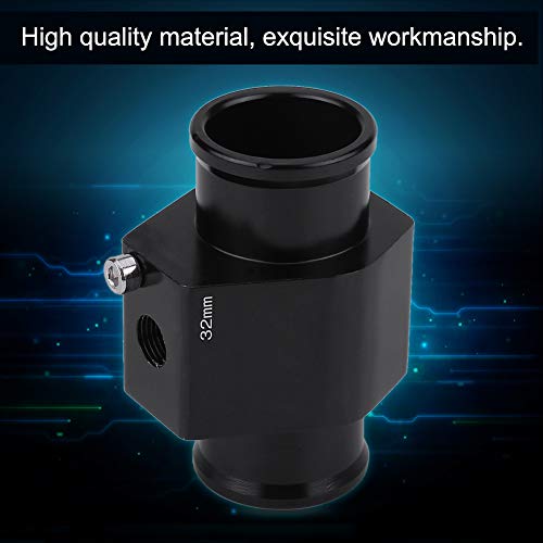 Watertemperatuur verbindingsleiding, aluminium, auto, slang, sensor, meter, adapter, zwart (32mm) 4