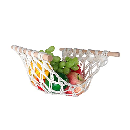 Macrame Fruit Hangmat onder kabinet Veggie Banana Hangmat Hangen Fruitmand Bespaart Counter Space bij Keukenboot 3