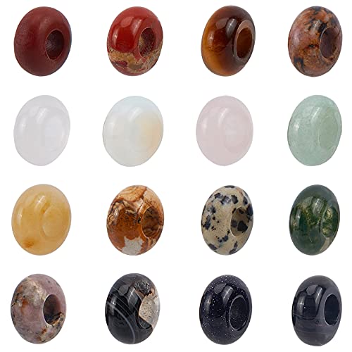 32st Europese edelstenen kralen Wasmachine Assorted Stenen Grote Hole Kettingen Spacer Kralen Bedels voor sieraden maken