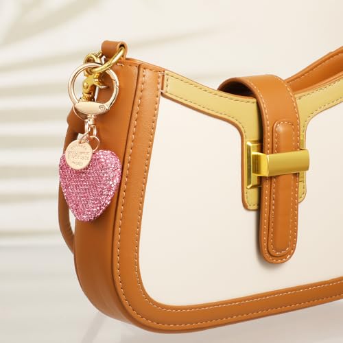 hart tas hanger dames, tas charme auto metalen sleutelhanger, Purse hanger sleutelhanger met glinsterende strass stenen, tas charme dames zakken, handtassen, autosleutels