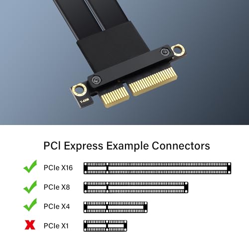 PCIe 3.0 X4 Extension Cable PCI-E 4X Man to Female Riser Cable 20CM (180 graden) 3