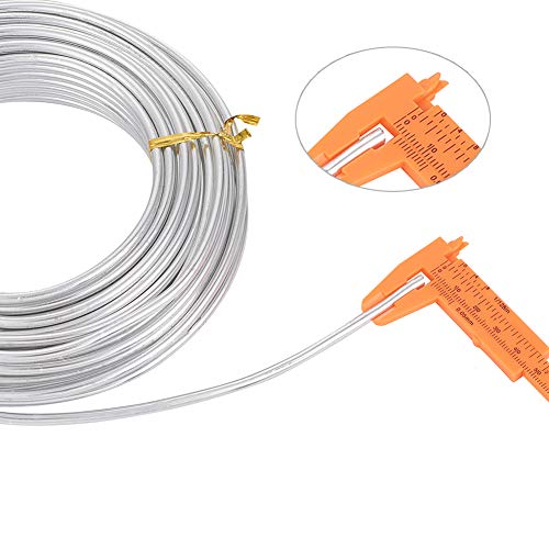 53 Voeten Zilver Aluminium Draad 4mm Metaal Ambacht Draad voor DIY handmatige kunst sieraden maken (Zilver) 3