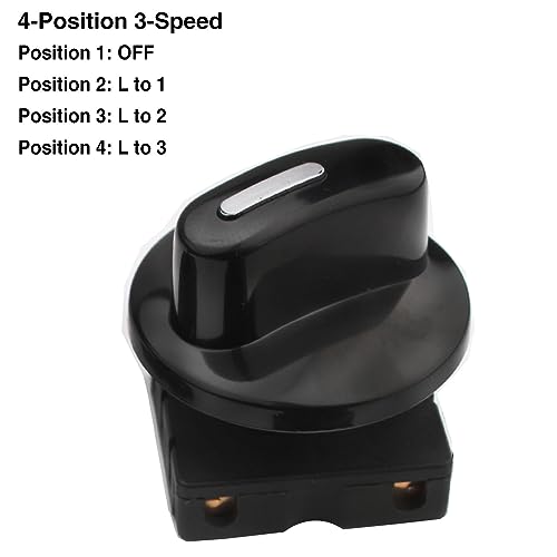 Governor Set van 4 4 Levels 3 Speed Rotary Switch 120V-250V 10A Speed Selector voor Ventilatorverwarmer met Knob 5