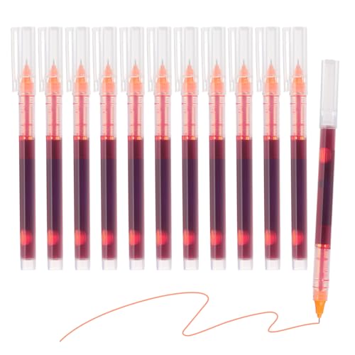 M&G Gel Pen Medium Point 0.5mm, 12 Pack Quick Dry Smooth Gel Ink Rollerball Pen voor thuis kantoor Schrijven notitie Neemt Journaling Zaken, Oranje