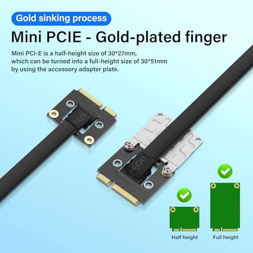 Mini PCIE Draadloze netwerkkaart naar PCIe X8 Extender Kabel Mini-Pcie Man naar PCI-E X8 Vrouwelijke Riser Kabel 20CM 3