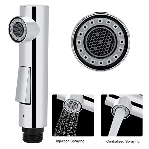 Tap met uittrekbare handdouche, reserveaccessoires, 2 sproeiinstellingen, voor wastafel 4