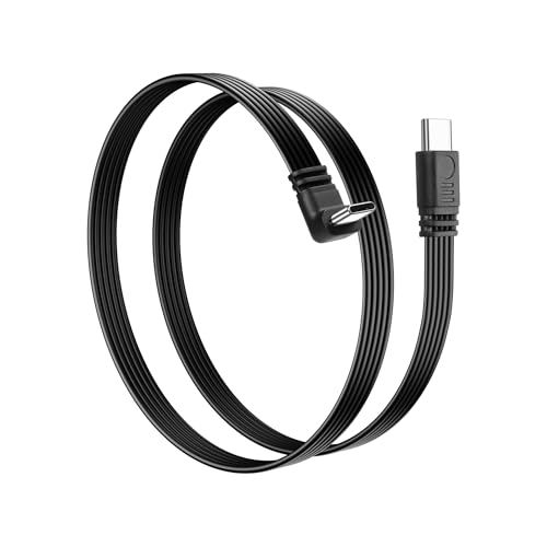 90° Hoek USB-C Extension Cable, Type C, Flat Silicone Cable, USB-C Data Cable, Plug to Plug, Efficiënt laden en gegevensoverdracht voor externe SSD, mobiele telefoons en laptops